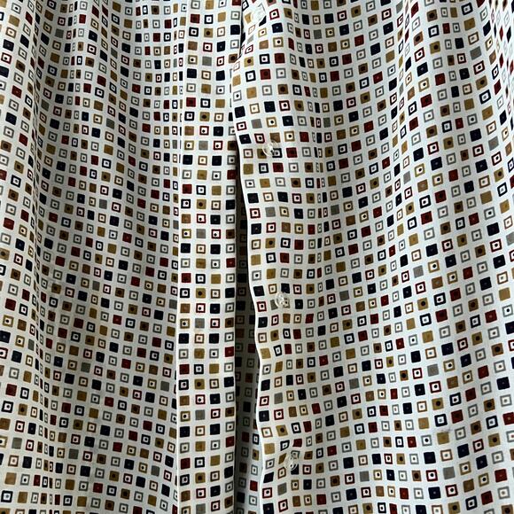 Josephine women’s top plus size 2X 20W geometric blouse lightweight buttons - Picture 1 of 8